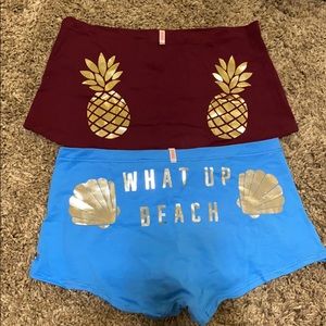 TWO Victoria’s Secret pink boyshorts